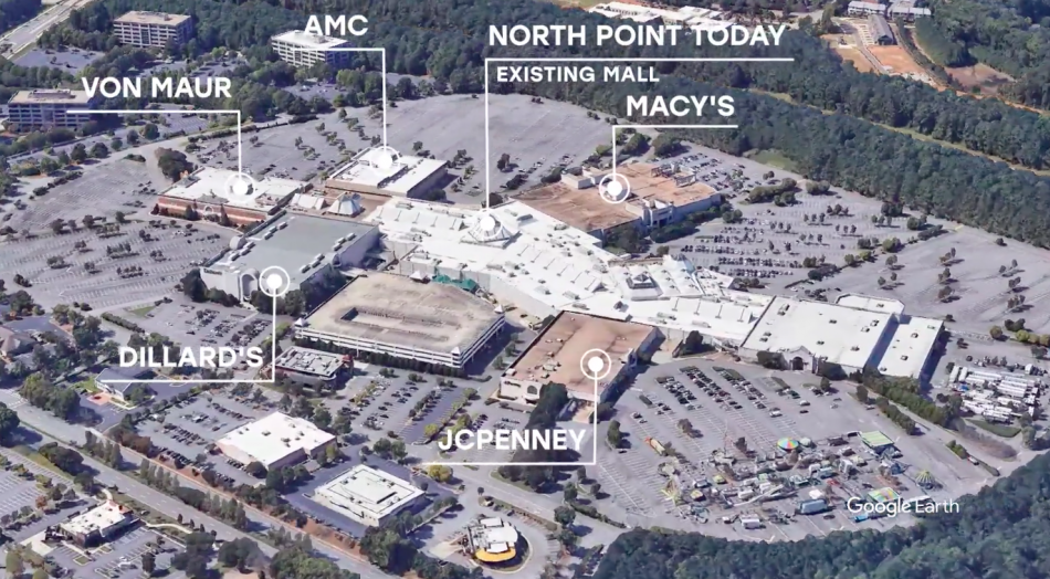 Fly Through Video Brings Alpharetta Mall S Proposed Redo To Life   North Point Mall Trademark Alpharetta Site  